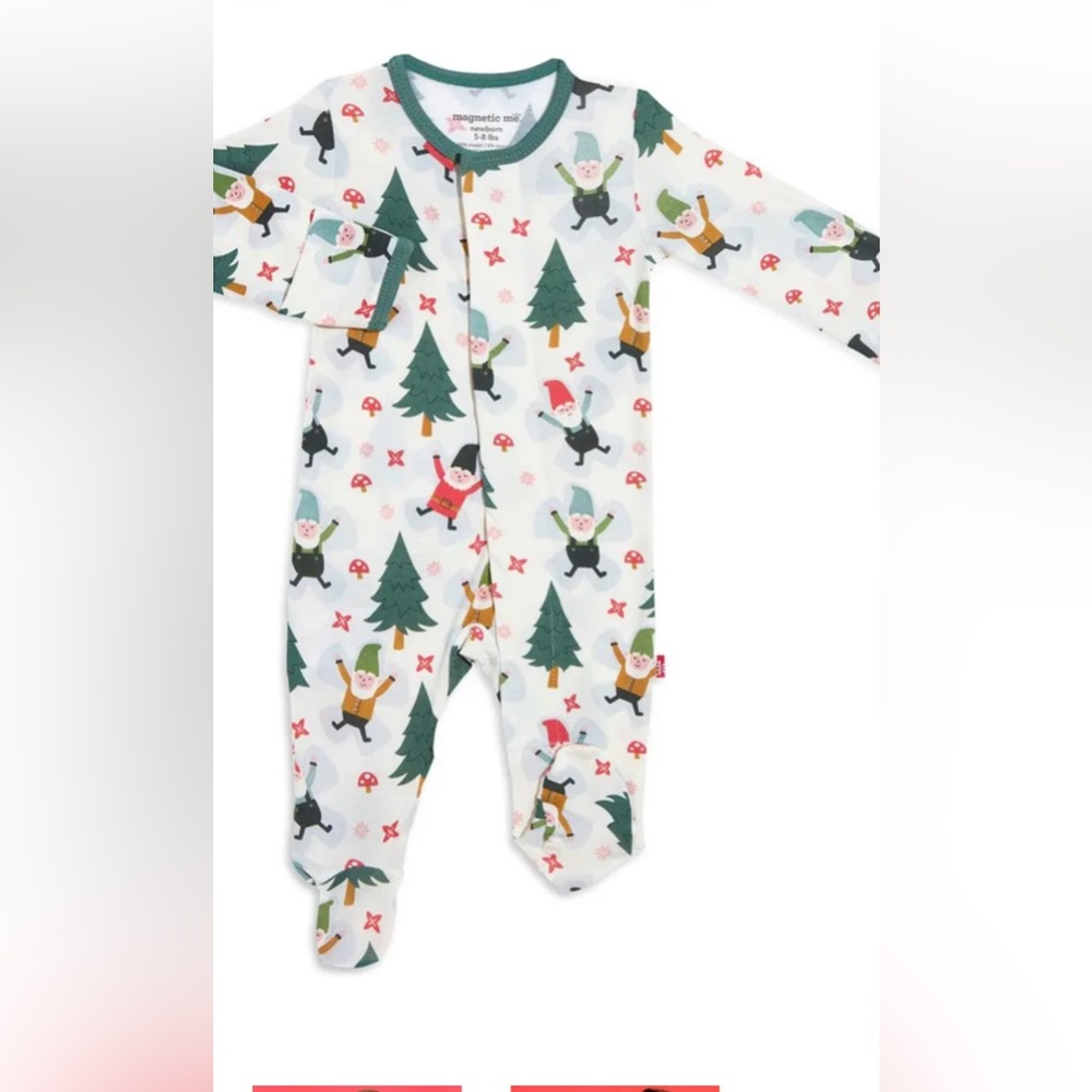 Magnetic Me Onesie Gnome Christmas Print